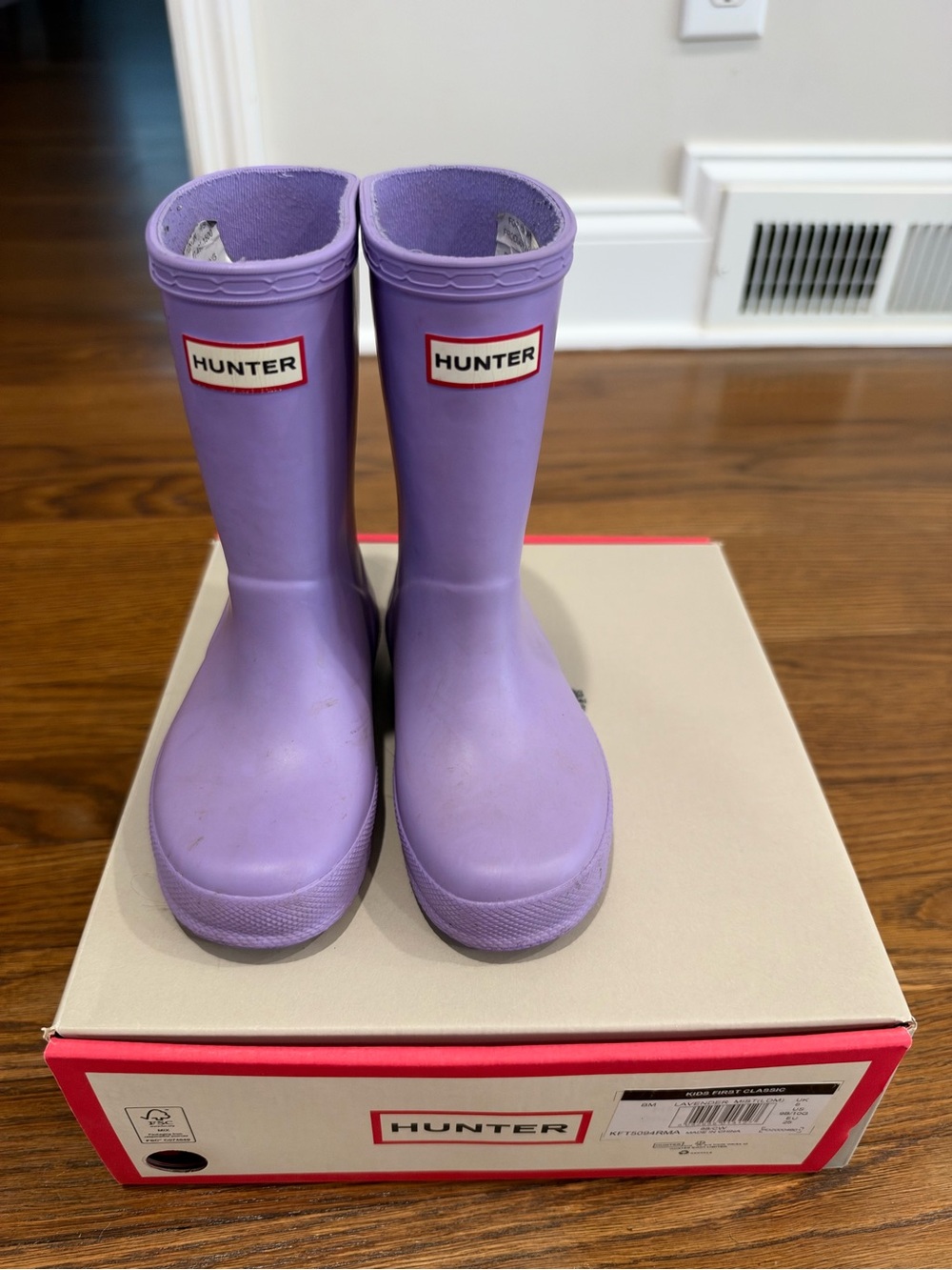 Hunter Kids' Lavender Purple Rain Boots